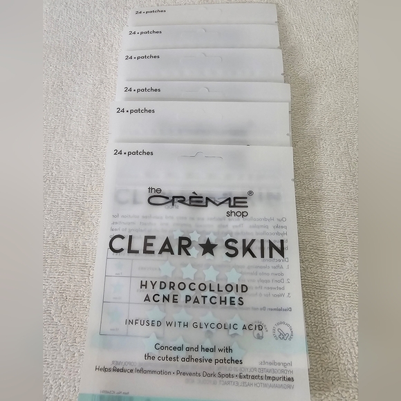 The Crème Shop Clear Skin Hydrocolloid Acne Patches- 24 Patches Per Pack-6 Packs - Picture 2 of 2